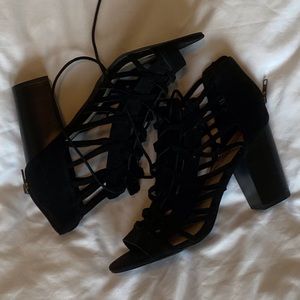 Heeled sandals block heel strappy